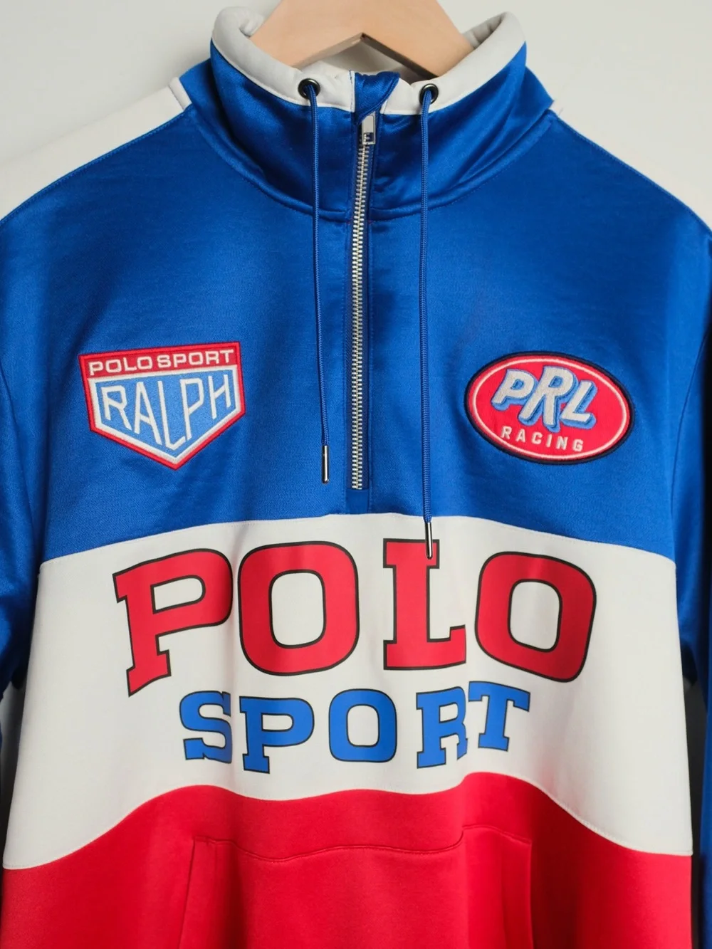 Polo Sport Ralph Lauren Racing Quarter Zip Sweatshirt Pullover Large - Picture 3 of 11